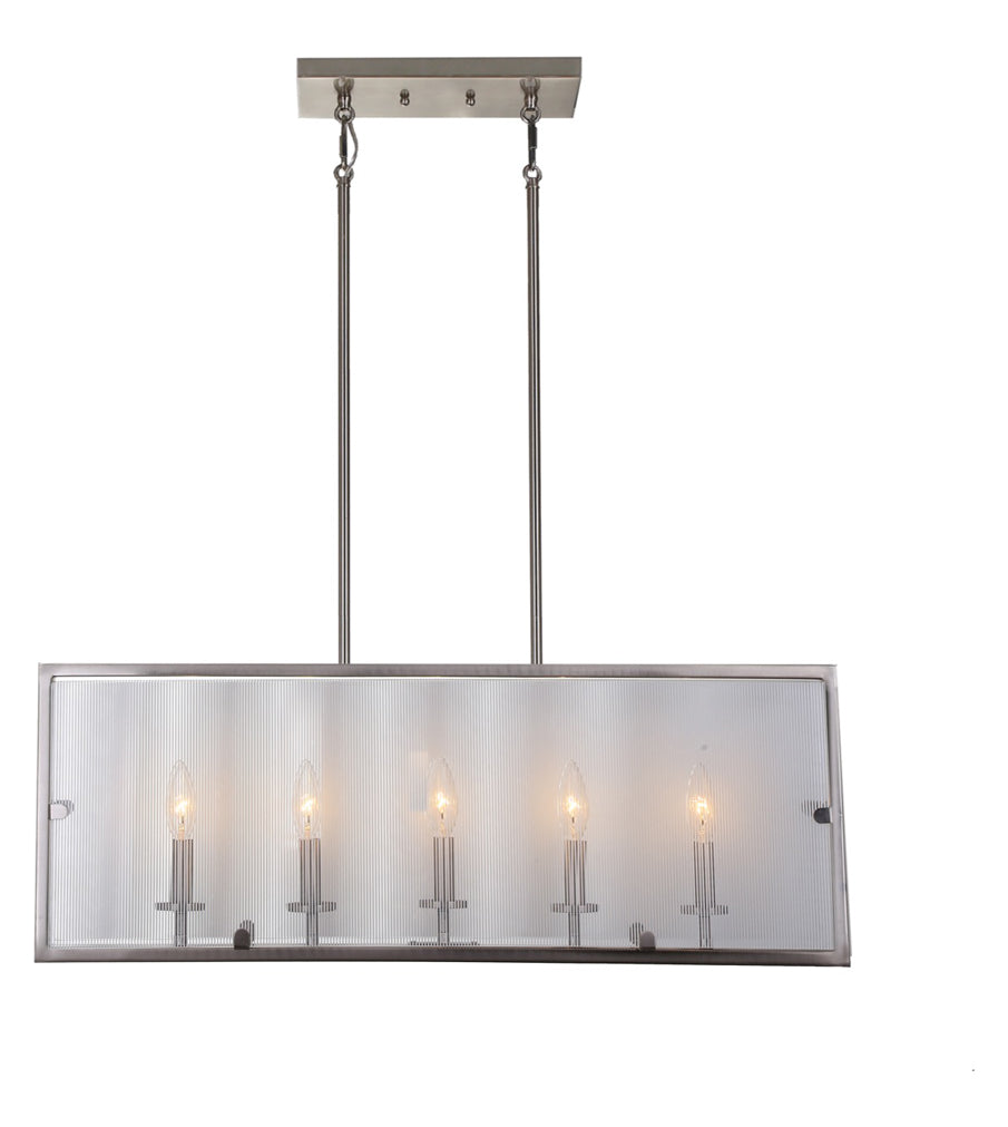 Harbor Point 5 Light  Satin Nickel Island Light – Style: 7793984 XI56305768919