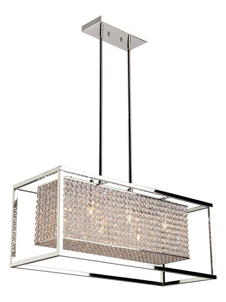 Vega 6 Light  Stainless Steel Chandelier – Style: 7328602 XI56305768911